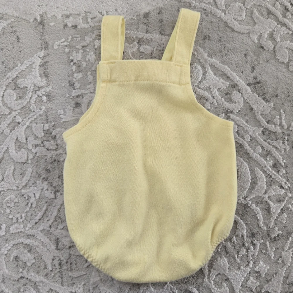 Vintage Carter's Yellow Baby Romper with Bear Embroidery